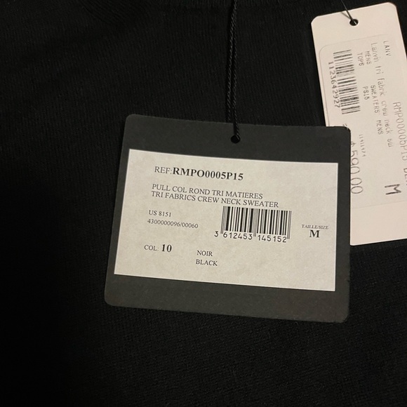 NEW Lanvin Paris soft blue and black sweater - Picture 5 of 6